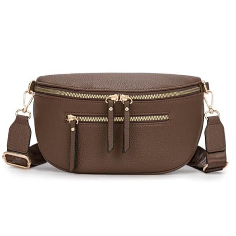 Vegan Leather Crossbody Bag Women Adjustable Sling Purse